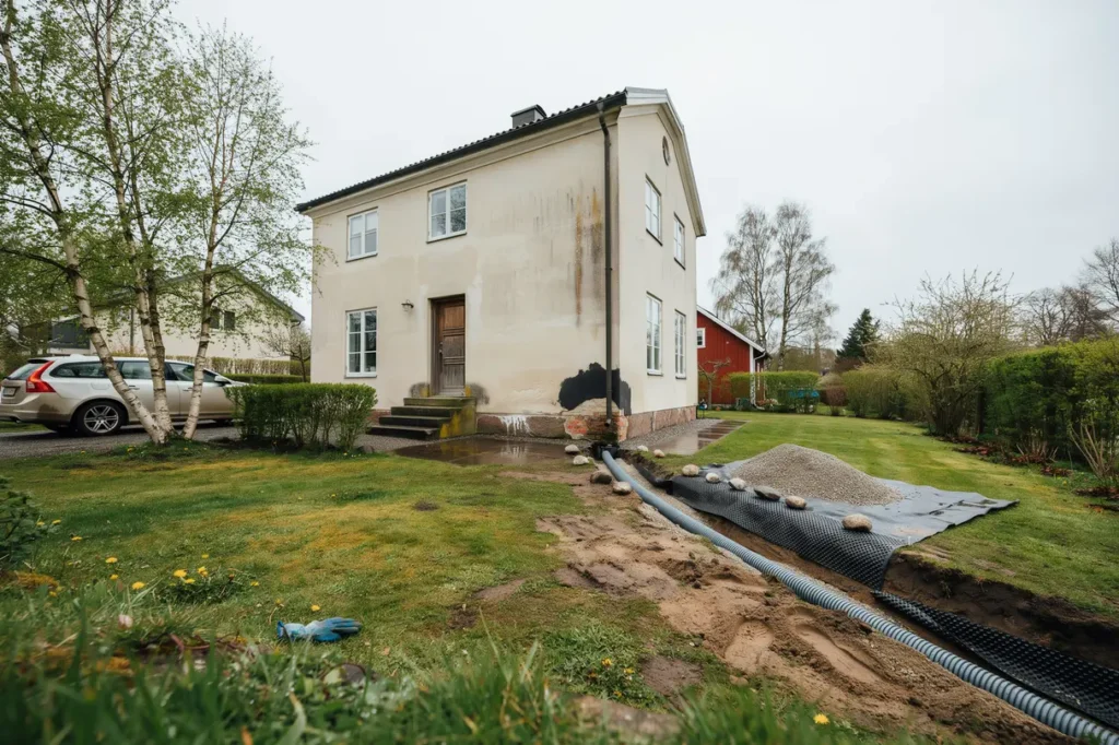 dr nering runt huset i mark tecken p problem och r tt tg rder i tid