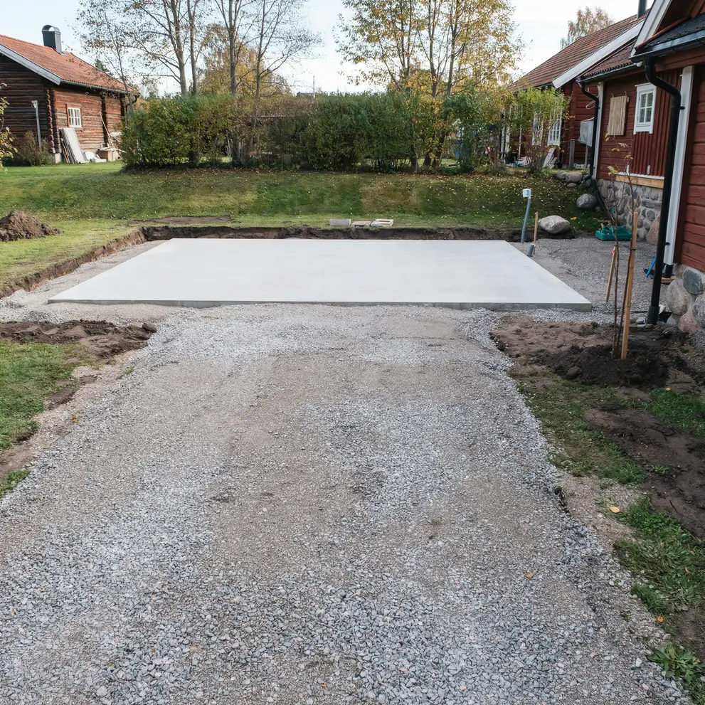 anlagga husgrund gjutning betongplatta taby