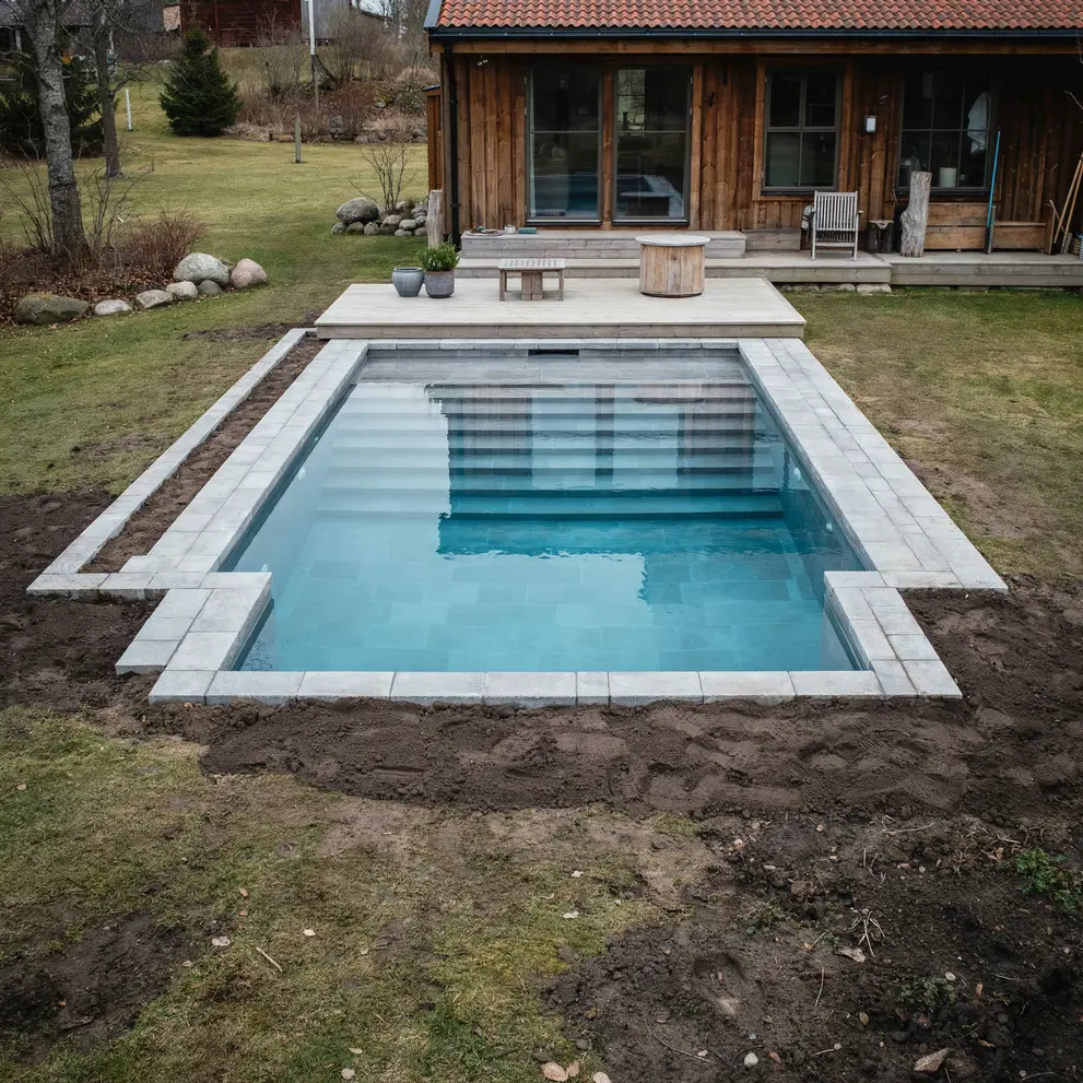 bygga pool taby