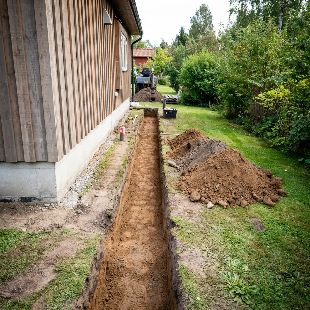 markarbete schaktning taby
